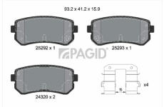 Sada brzdových destiček, kotoučová brzda PAGID T2138N