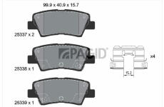 Sada brzdových destiček, kotoučová brzda PAGID T3194N