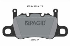 Sada brzdových destiček, kotoučová brzda PAGID T2316N