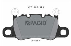 Sada brzdových destiček, kotoučová brzda PAGID T2915N
