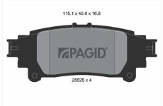 Sada brzdových destiček, kotoučová brzda PAGID T3147N