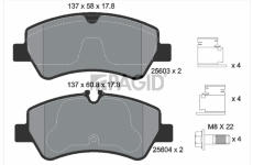 Sada brzdových destiček, kotoučová brzda PAGID T2270N