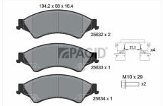 Sada brzdových destiček, kotoučová brzda PAGID T2173N