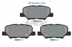 Sada brzdových destiček, kotoučová brzda PAGID T2237N
