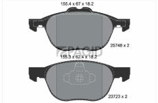 Sada brzdových destiček, kotoučová brzda PAGID T2247N