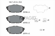 Sada brzdových destiček, kotoučová brzda PAGID T2728N