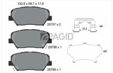 Sada brzdových destiček, kotoučová brzda PAGID T2278N