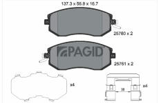 Sada brzdových destiček, kotoučová brzda PAGID T2274N