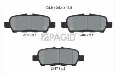 Sada brzdových destiček, kotoučová brzda PAGID T2294N