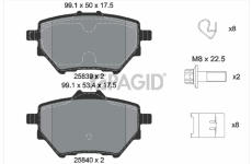 Sada brzdových destiček, kotoučová brzda PAGID T2303N