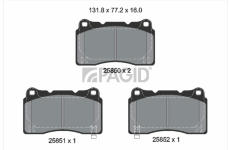 Sada brzdových destiček, kotoučová brzda PAGID T2779N