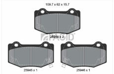 Sada brzdových destiček, kotoučová brzda PAGID T2953N