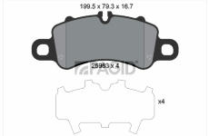 Sada brzdových destiček, kotoučová brzda PAGID T2626N