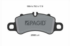 Sada brzdových destiček, kotoučová brzda PAGID T2902N