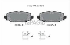 Sada brzdových destiček, kotoučová brzda PAGID T3172N