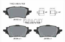 Sada brzdových destiček, kotoučová brzda PAGID T2853N