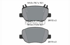 Sada brzdových destiček, kotoučová brzda PAGID T4273N