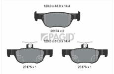 Sada brzdových destiček, kotoučová brzda PAGID T2856N