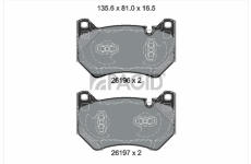 Sada brzdových destiček, kotoučová brzda PAGID T2829N