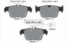 Sada brzdových destiček, kotoučová brzda PAGID T3188N