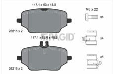 Sada brzdových destiček, kotoučová brzda PAGID T2859N