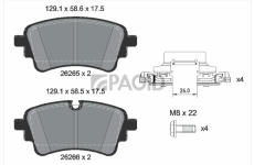 Sada brzdových destiček, kotoučová brzda PAGID T2890N