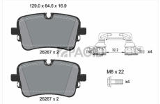 Sada brzdových destiček, kotoučová brzda PAGID T2891N