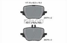 Sada brzdových destiček, kotoučová brzda PAGID T2913N