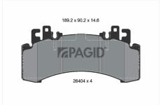 Sada brzdových destiček, kotoučová brzda PAGID T3191N