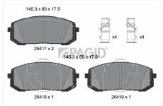 Sada brzdových destiček, kotoučová brzda PAGID T4566N