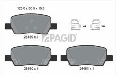 Sada brzdových destiček, kotoučová brzda PAGID T2937N