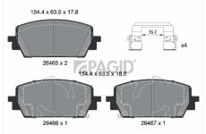 Sada brzdových destiček, kotoučová brzda PAGID T2938N