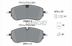 Sada brzdových destiček, kotoučová brzda PAGID T2944N