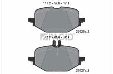 Sada brzdových destiček, kotoučová brzda PAGID T2961N