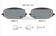 Sada brzdových destiček, kotoučová brzda PAGID T3179N