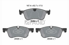 Sada brzdových destiček, kotoučová brzda PAGID T4222N