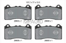 Sada brzdových destiček, kotoučová brzda PAGID T4282N