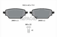 Sada brzdových destiček, kotoučová brzda PAGID T4224N