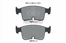 Sada brzdových destiček, kotoučová brzda PAGID T3197N