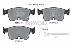 Sada brzdových destiček, kotoučová brzda PAGID T4624N