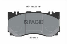 Sada brzdových destiček, kotoučová brzda PAGID T4296N