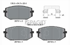 Sada brzdových destiček, kotoučová brzda PAGID T4241N