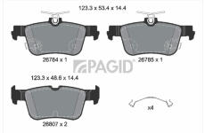 Sada brzdových destiček, kotoučová brzda PAGID T4249N