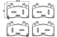 Sada brzdových destiček, kotoučová brzda PAGID T4304N