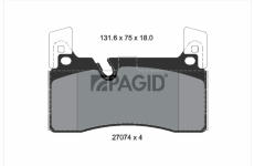 Sada brzdových destiček, kotoučová brzda PAGID T4621N