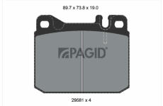 Sada brzdových destiček, kotoučová brzda PAGID C5008N
