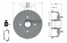 Brzdový buben PAGID 62909N