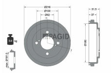 Brzdový buben PAGID 61499N