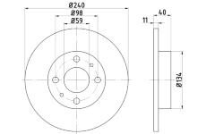 Brzdový kotúč PAGID 50909