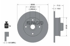 Brzdový kotouč PAGID 53911NC